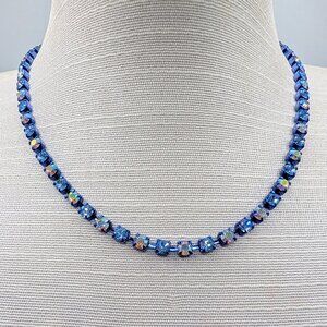 DKNY Blue Rhinestones Tennis Necklace - NWT
